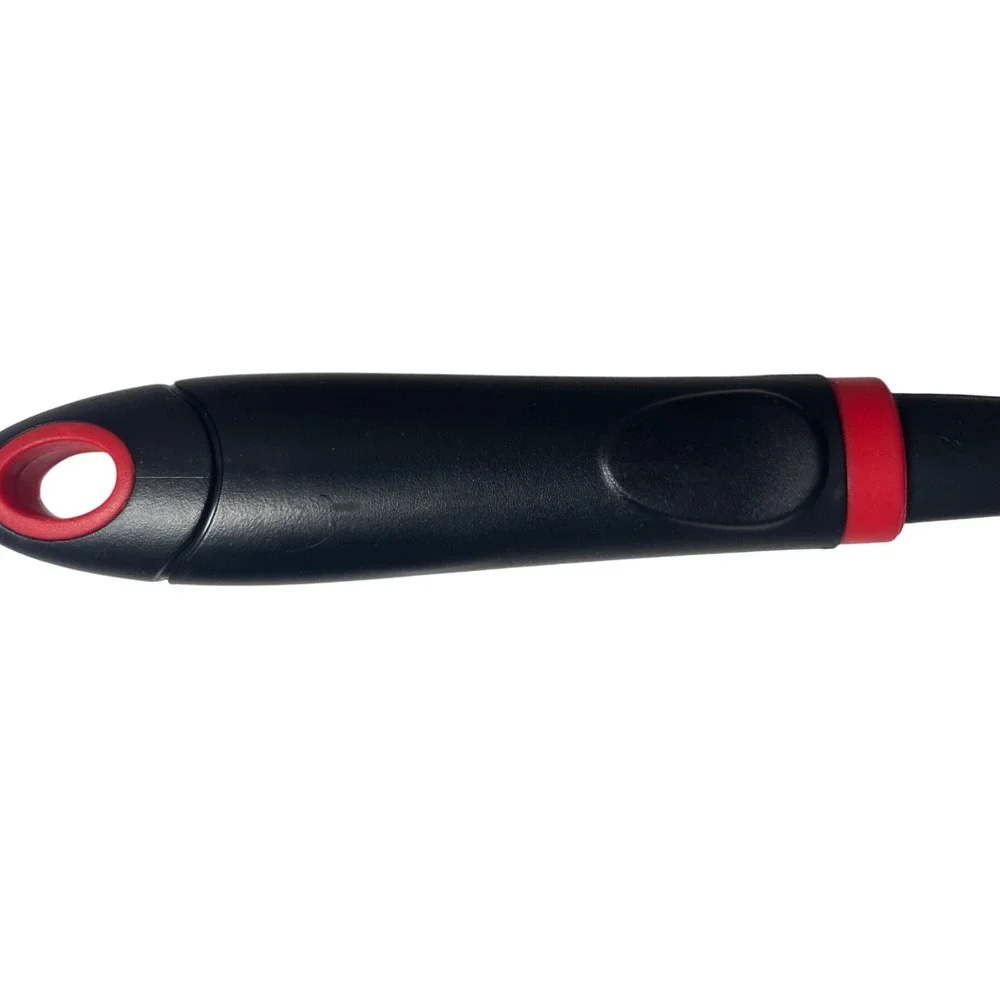 2 Pc Spatula Lot Chefmate Slotted Turner & Wide Nylon Turner‎ Black Red Kitchen